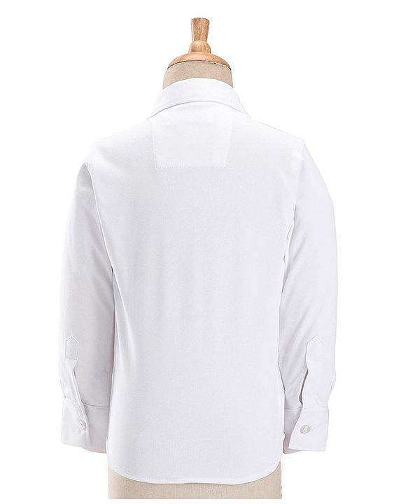 Babyhug Party Wear Full Sleeves Embellished Party Suit With Waistcoat & Bow - Black & White