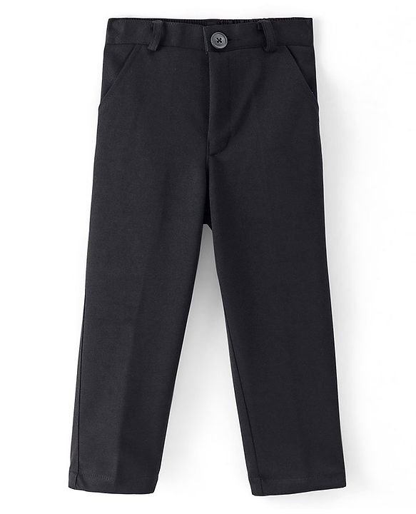 Babyhug Party Wear Full Sleeves Embellished Party Suit With Waistcoat & Bow - Black & White