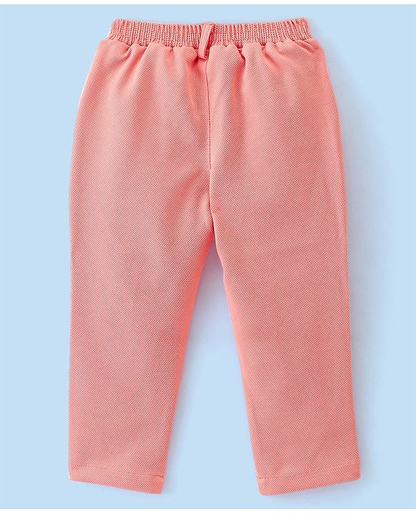 Babyhug Party Wear Knitted Solid Colour Waistcoat Set With Full Sleeves Shirt- Peach