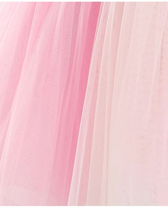 Babyhug Sleeveless Party Frock with Floral Corsage - Pink