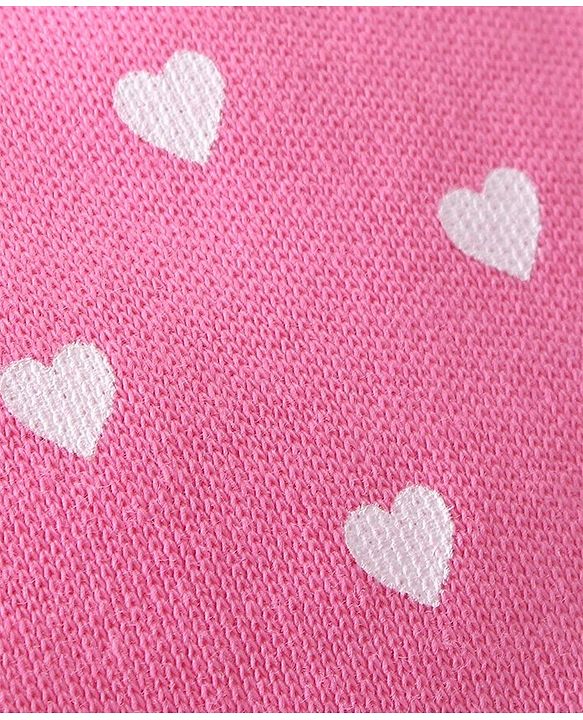 Babyhug 100% Cotton Mittens & Booties Heart Print - Pink