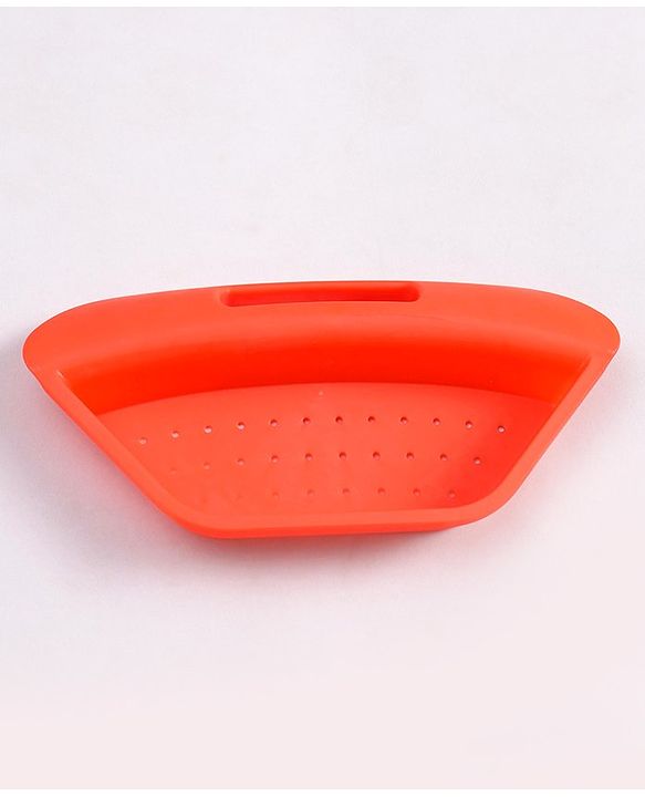 Babyhug Foldable Baby Bath Tub with Soap Space - Red