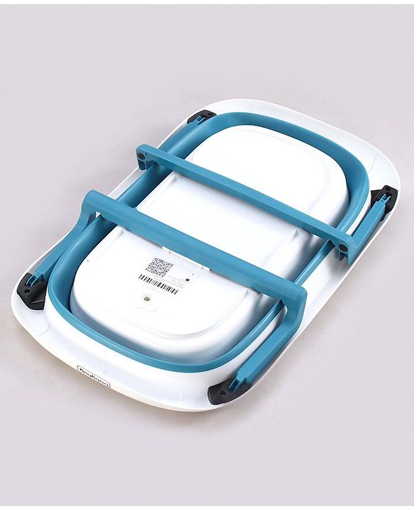 Babyhug Foldable Baby Bath Tub with Soap Space - Blue