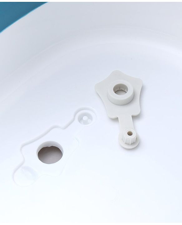 Babyhug Foldable Baby Bath Tub with Soap Space - Blue