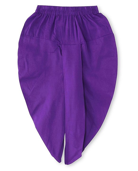 Babyhug 100% Cotton Woven Full Sleeves Kurta & Dhoti Set With Ikkat Print -Purple