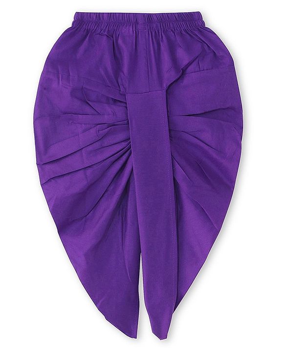 Babyhug 100% Cotton Woven Full Sleeves Kurta & Dhoti Set With Ikkat Print -Purple