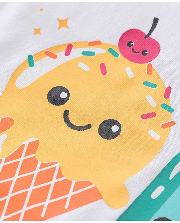 Babyhug Cotton Knit Frill Sleeves Top with Polka Dot Graphics Pack of 3 - Multicolour