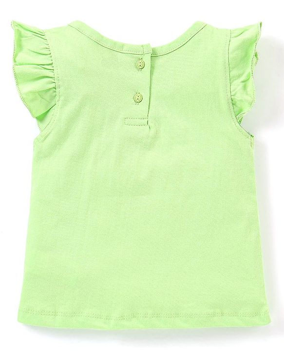 Babyhug Single Jersey Knit Half Sleeves Night Suit with Text & Heart Print - Green & Pink