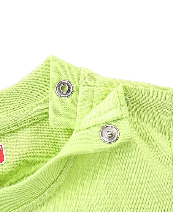 Babyhug Cotton Half Sleeves T-Shirt With Beach Graphics - Green