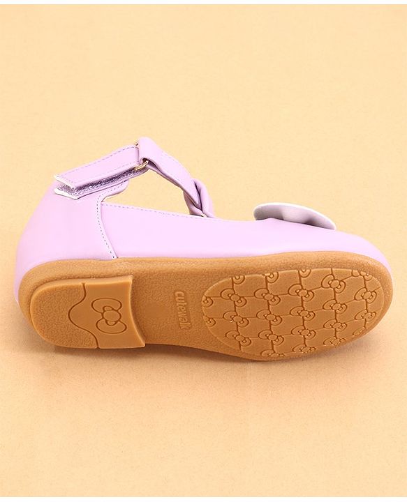 Cute Walk by Babyhug Ballerinas with Velcro Closure & Bow Applique- Pink