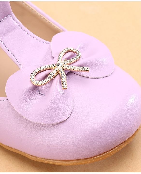 Cute Walk by Babyhug Ballerinas with Velcro Closure & Bow Applique- Pink