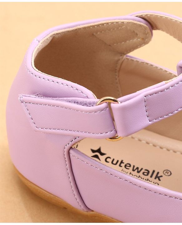 Cute Walk by Babyhug Ballerinas with Velcro Closure & Bow Applique- Pink