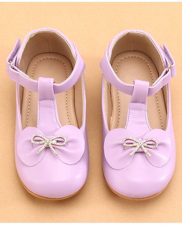 Cute Walk by Babyhug Ballerinas with Velcro Closure & Bow Applique- Pink