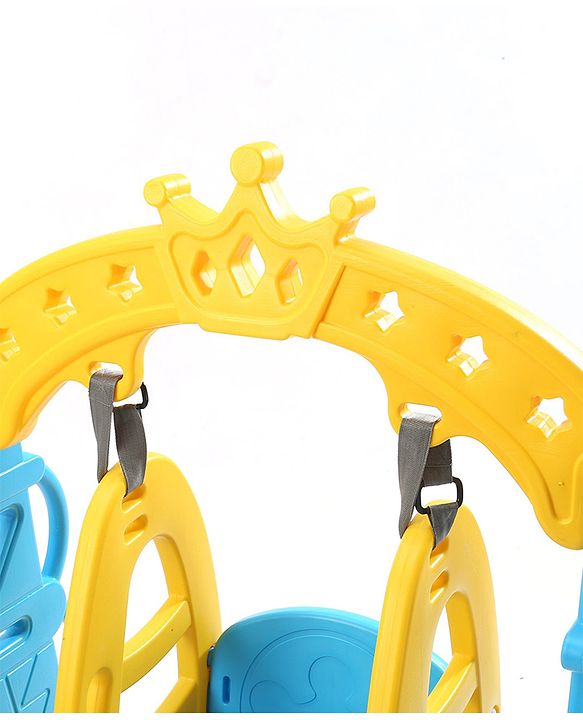 Babyhug 3 in 1  Swing and Slide with Basket Ball Hoop Activity Play Set |Durable and Sturdy Material|Easy assemble Indoor & Outdoor Play|Coordination & Balance|Ideal Gift|Age 2-5 Years|BIS