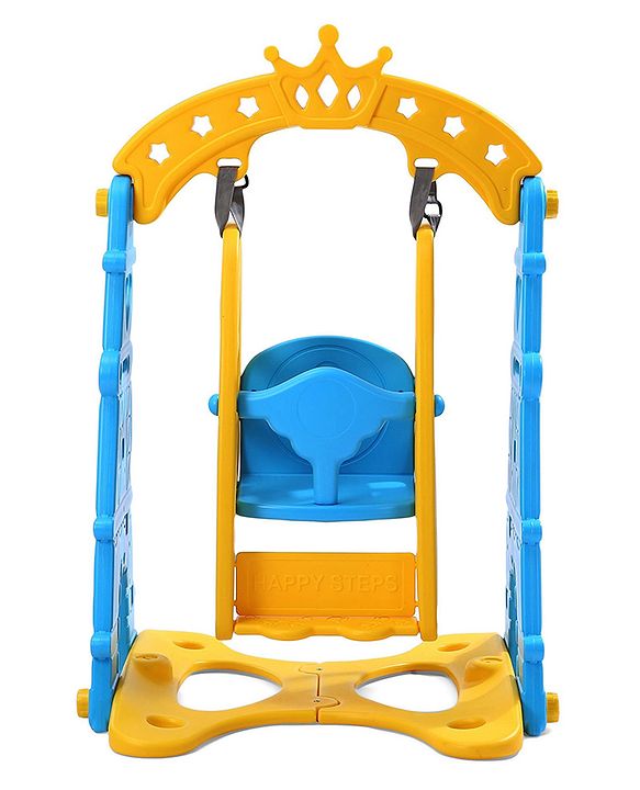 Babyhug 3 in 1  Swing and Slide with Basket Ball Hoop Activity Play Set |Durable and Sturdy Material|Easy assemble Indoor & Outdoor Play|Coordination & Balance|Ideal Gift|Age 2-5 Years|BIS