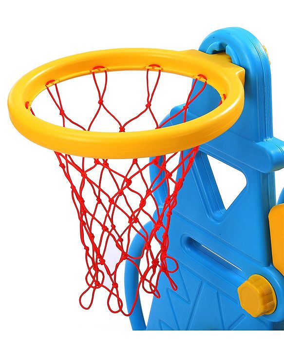 Babyhug 3 in 1  Swing and Slide with Basket Ball Hoop Activity Play Set |Durable and Sturdy Material|Easy assemble Indoor & Outdoor Play|Coordination & Balance|Ideal Gift|Age 2-5 Years|BIS