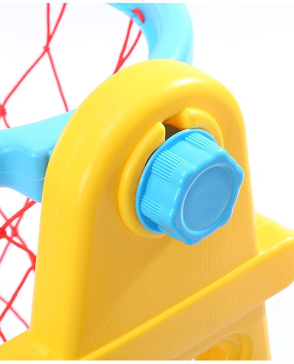 Babyhug  Kids Slide with Basketball Hoop & Easy Climb Ladder|Safe and Durable Material|Smooth Edges, Indoor-Outdoor Use|Balance & Coordination|Bright Colors,Easy to Assemble Setup|2-6 Years|BIS