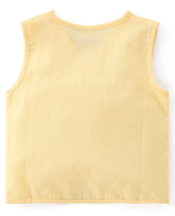 Babyhug 100% Cotton Knit Sleeveless Jhablas Polka Dot & Strawberry Print Pack of 3 - Pink White & Yellow