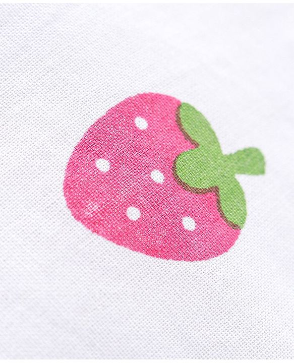 Babyhug 100% Cotton Knit Sleeveless Jhablas Polka Dot & Strawberry Print Pack of 3 - Pink White & Yellow