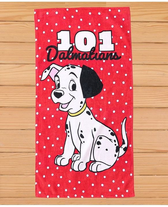 Babyhug Disney Boys 101 Dalmatians Digital Printed Towel  L 101.6 X B 55.8 cm - Multicolour
