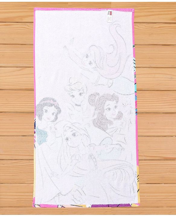 Babyhug Disney Princess Digital Printed Towel L 108 x B 70 cm - Pink