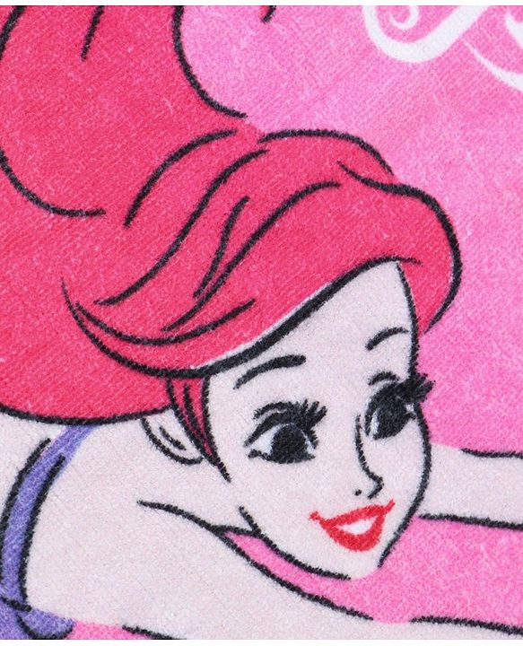 Babyhug Disney Princess Digital Printed Towel L 108 x B 70 cm - Pink