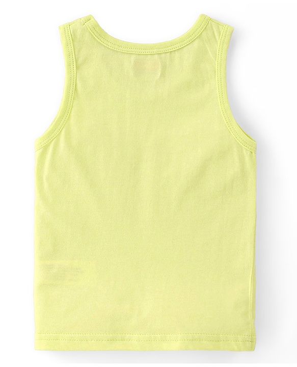 Babyhug 100% Cotton Knit Sleeveless Sando Vehicles Print Pack of 3 - Multicolour