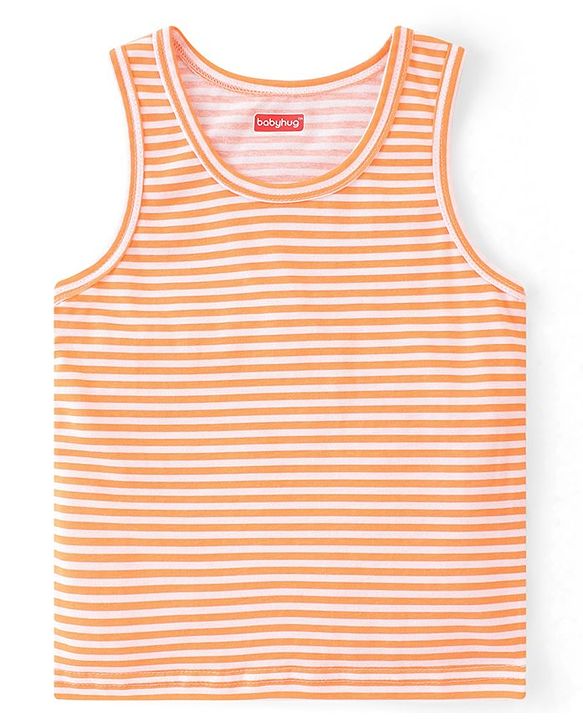 Babyhug 100% Cotton Knit Sleeveless Sando Vehicles Print Pack of 3 - Multicolour