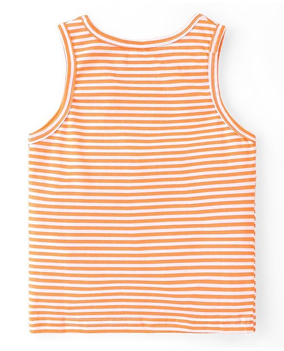 Babyhug 100% Cotton Knit Sleeveless Sando Vehicles Print Pack of 3 - Multicolour