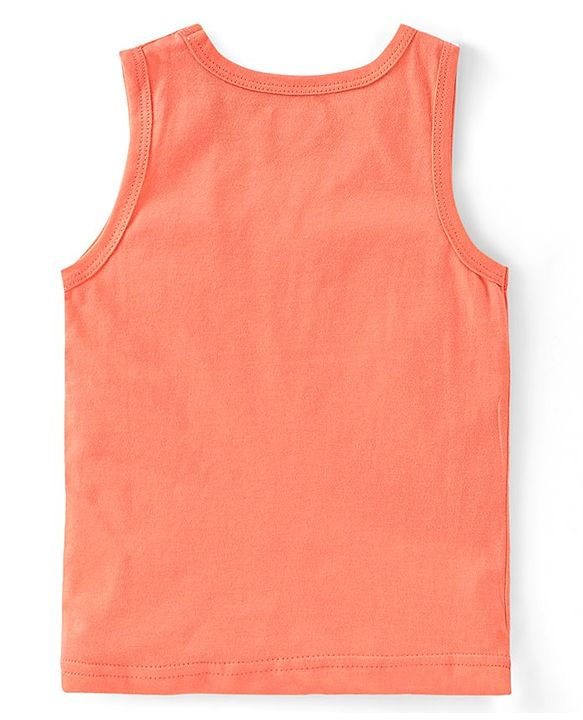 Babyhug 100% Cotton Knit Sleeveless Sando Striped & Boat Theme Print Pack Of 3 - Blue Orange & Yellow