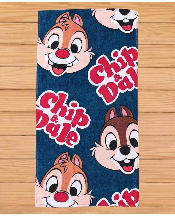 Babyhug Disney Chip'n Dale Digital Printed Towel L 101.6 X B 55.8 cm - Blue