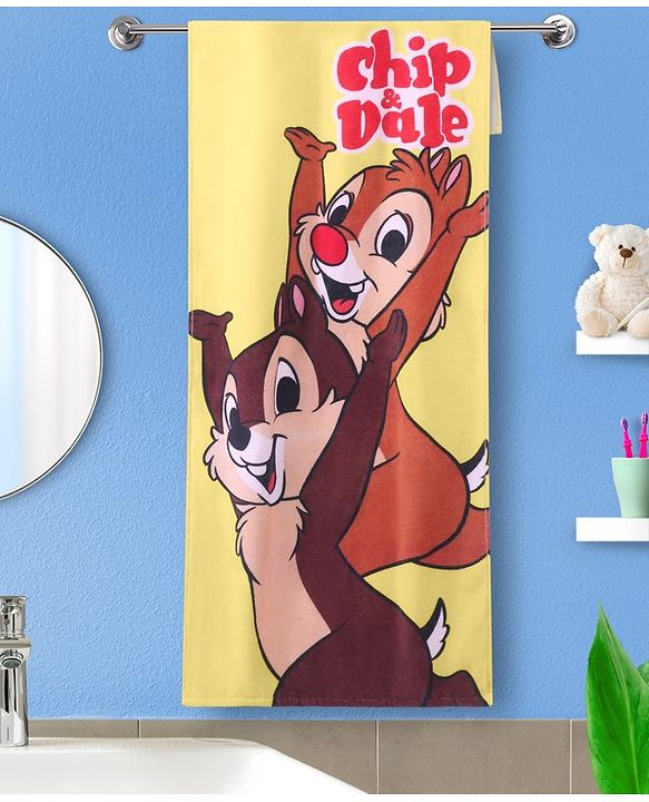 Babyhug Disney Chip'n Dale Digital Printed Towel L 101.6 X B 55.8 cm - Pink