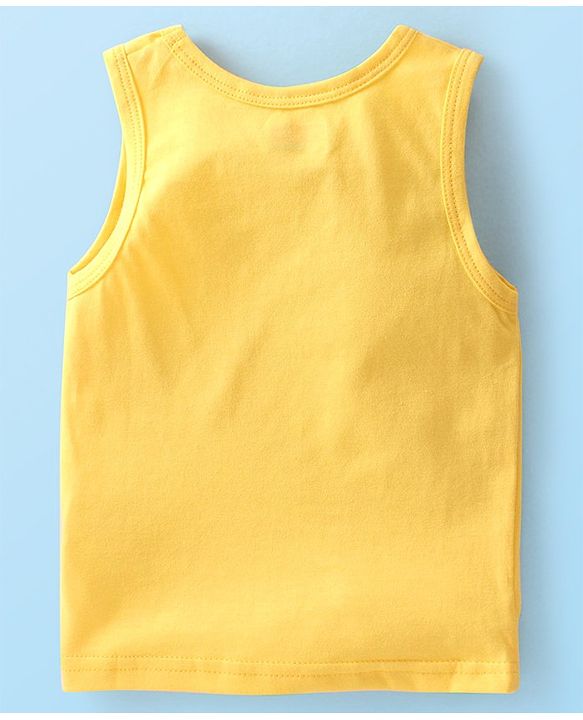 Babyhug 100% Cotton Knit Sleeveless Striped & Whale Printed Sando Pack of 3 - Multicolour