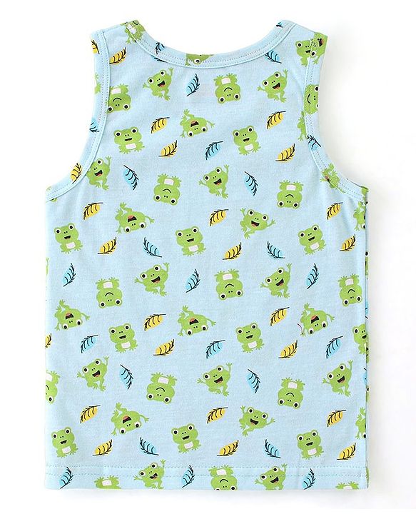 Babyhug 100% Cotton Knit Sleeveless Striped Sando Pack of 3 - Multicolour