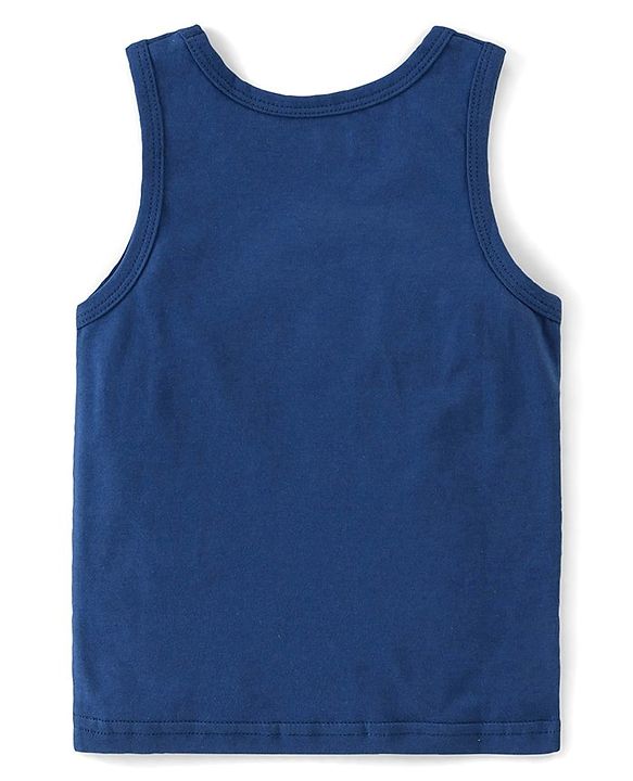 Babyhug 100% Cotton Single Jersey Sleeveless Vests Striped & Basketball Print Pack Of 3 - Multicolor