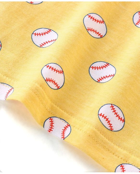 Babyhug 100% Cotton Single Jersey Sleeveless Vests Striped & Basketball Print Pack Of 3 - Multicolor