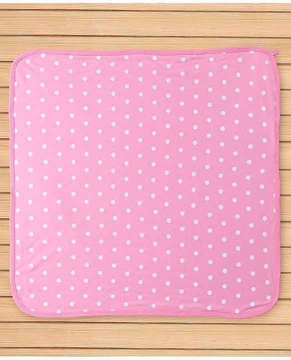 Babyhug Hooded Towel Two Layer Butterfly Print L 76.2 x B 76.2 cm - Pink & Orange