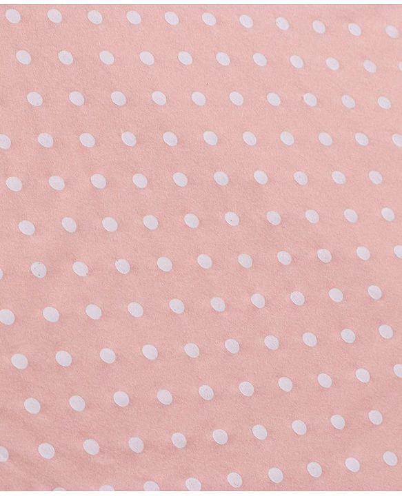 Babyhug Cotton Two Layer Hooded Towel Polka Dots Print L 76 x B 76 cm - Pink