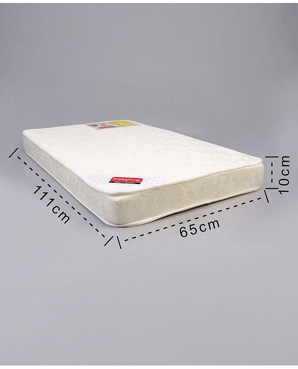 Babyhug High Density Soft Foam Baby Mattress Self Design - Off White