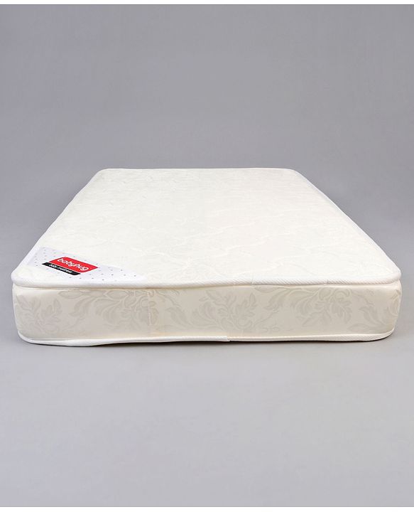 Babyhug High Density Soft Foam Baby Mattress Self Design - Off White