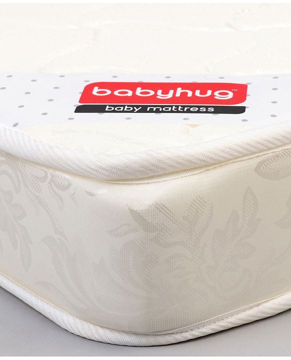 Babyhug High Density Soft Foam Baby Mattress Self Design - Off White