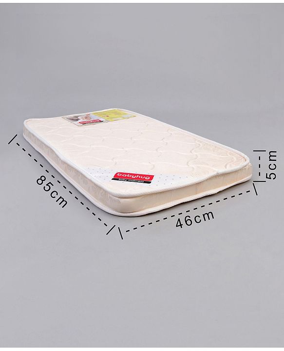 Babyhug High Density Soft Foam Baby Mattress Floral Print - Off White