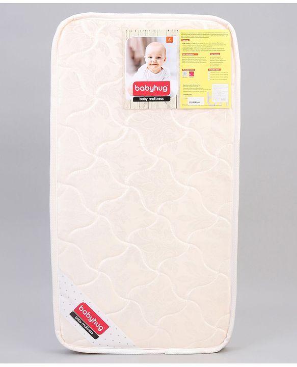 Babyhug High Density Soft Foam Baby Mattress Floral Print - Off White