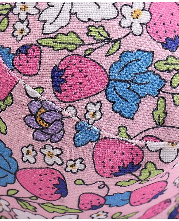 Babyhug Cotton Two Layer Bucket Hat Floral Print- Multicolor