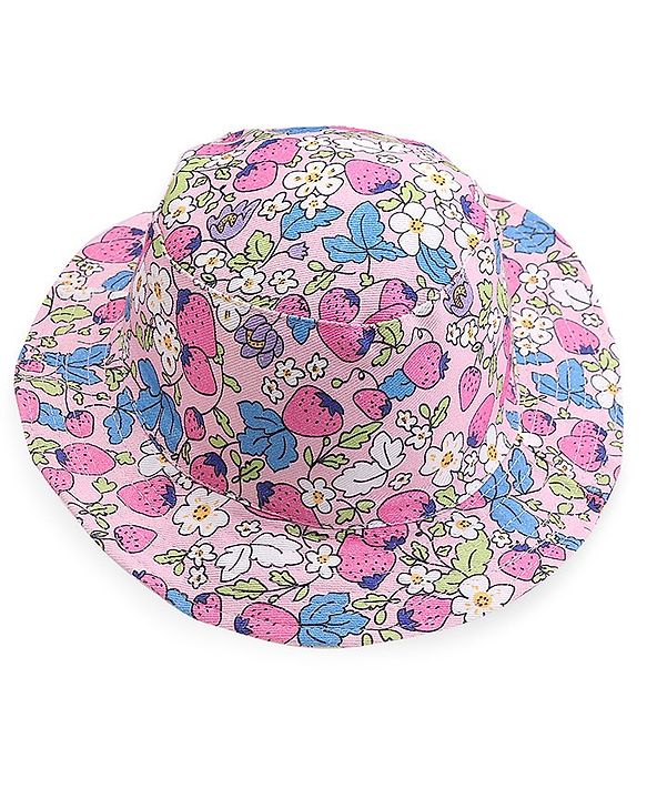 Babyhug Cotton Two Layer Bucket Hat Floral Print- Multicolor