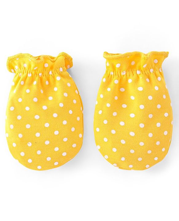 Babyhug 100% Cotton Mittens Floral Print Pack of 3 - Multicolour