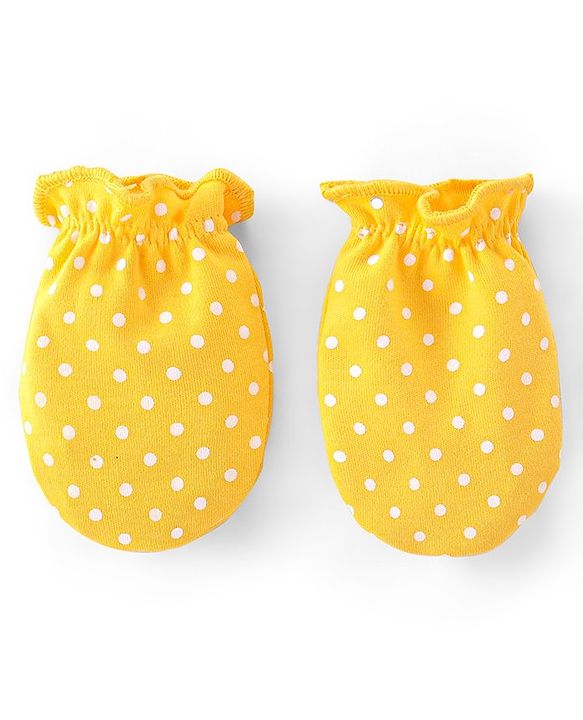 Babyhug 100% Cotton Mittens Floral Print Pack of 3 - Multicolour