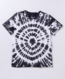 Pine Kids Marvel Cotton Half Sleeve Spiderman Graphics T-Shirt With Tie & Dye - White