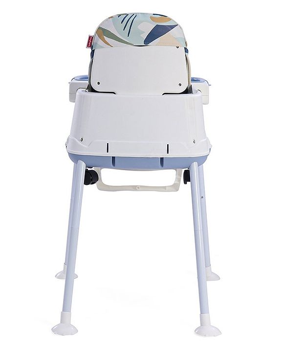 Babyhug 3 in 1 Eat & Grow Convertible High Chair | High Chair, Feeding Chair & Booster Chair| Adjustable Double Food Tray| Removable PU Leather Seat| Safety Harness| Removable Footrest (Colour May Vary)