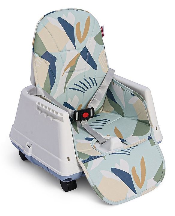 Babyhug 3 in 1 Eat & Grow Convertible High Chair | High Chair, Feeding Chair & Booster Chair| Adjustable Double Food Tray| Removable PU Leather Seat| Safety Harness| Removable Footrest (Colour May Vary)